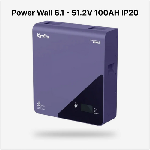Knox Power Wall 6.1 - 51.2V 100AH IP20 Lithium Battery