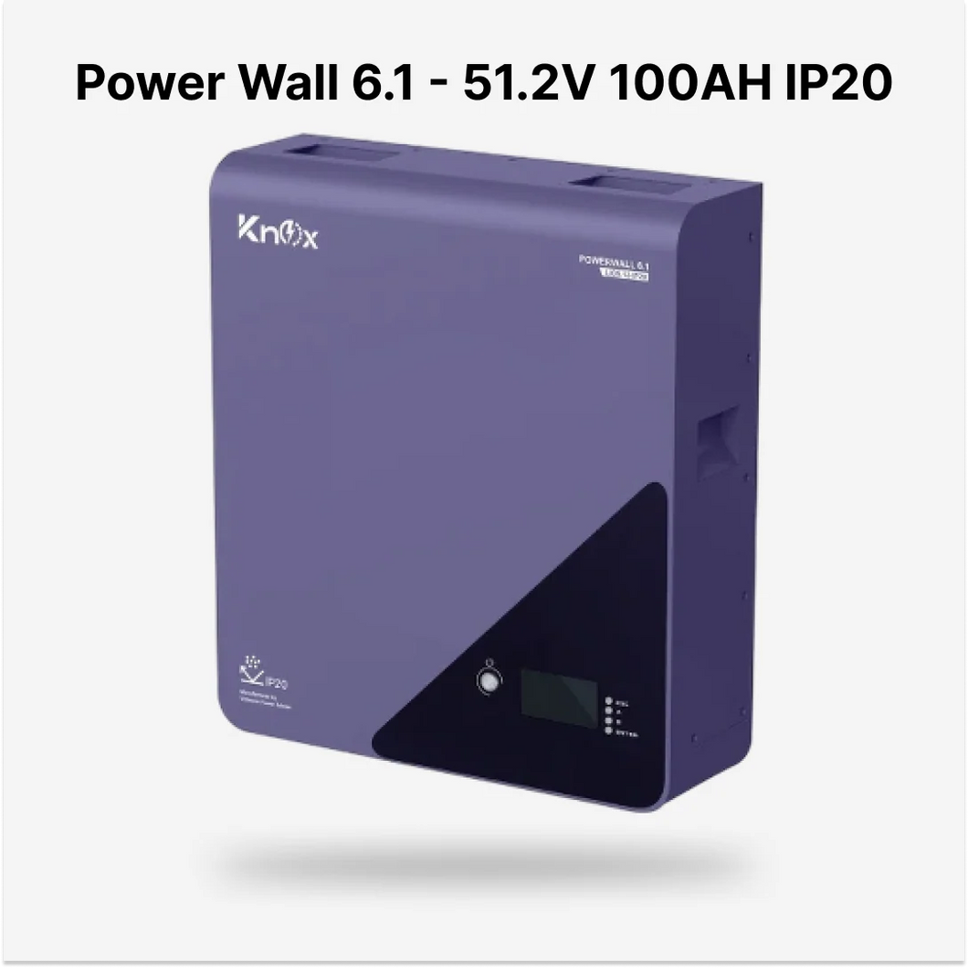 Knox Power Wall 6.1 - 51.2V 100AH IP20 Lithium Battery